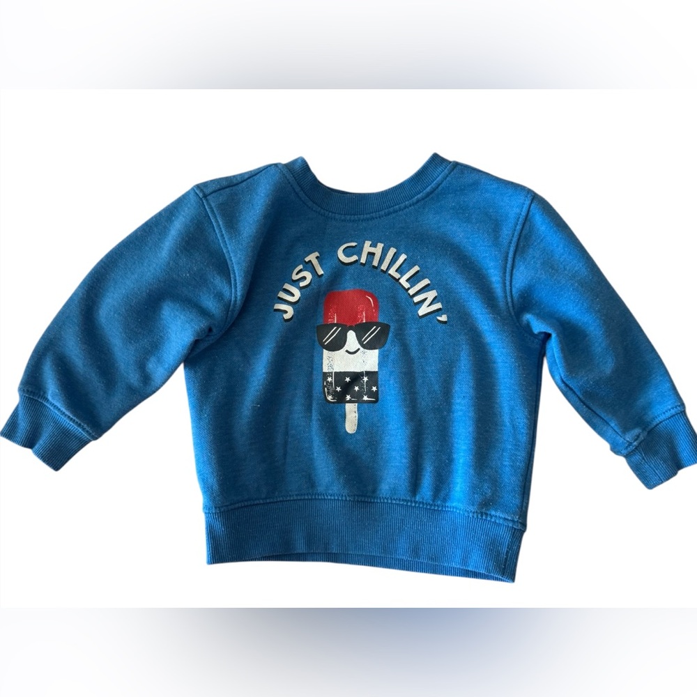 Old Navy Blue Kids Sweatshirt with Popsicle Graphic